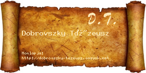 Dobrovszky Tézeusz névjegykártya